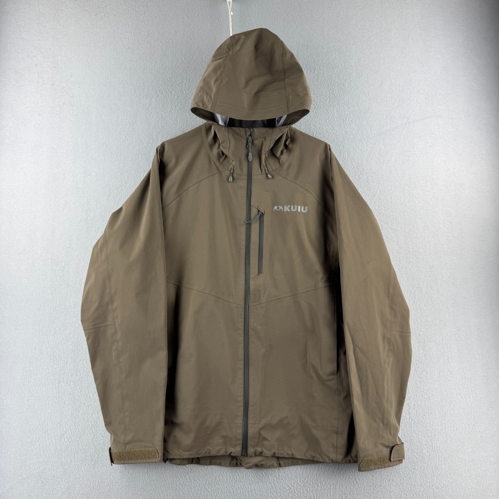 Kuiu Northridge Rain Jacket Mens Large Brown Waterproof Hunting Outdoor